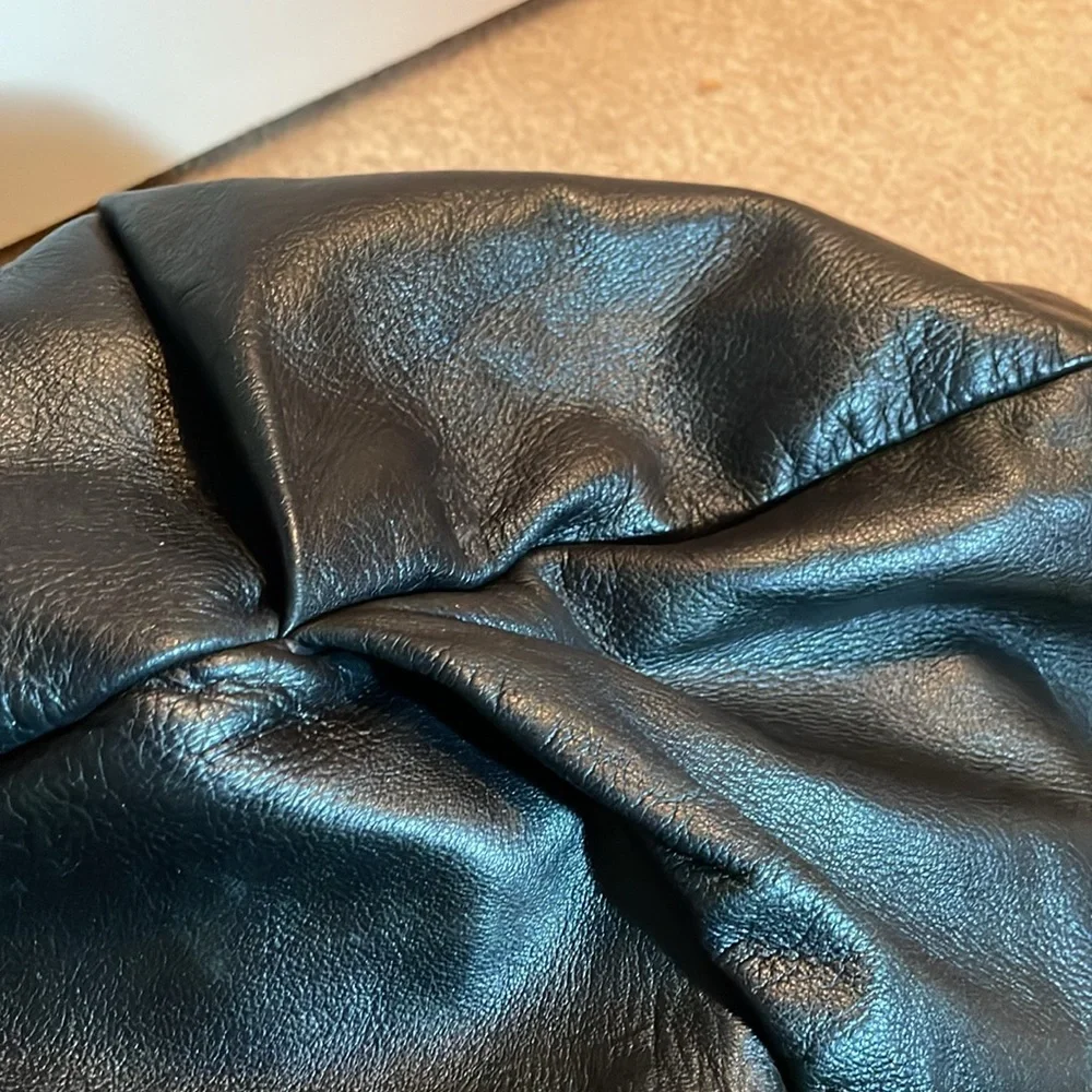Elle tahari black leather handbag
